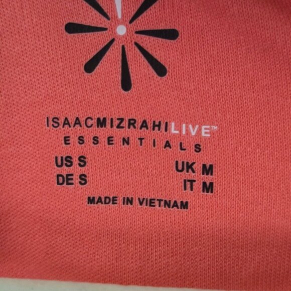 Isaac Mizrahi Live Scoop Neck Tunic Shirt Pockets Flamingo Pink Size S - Picture 5 of 6